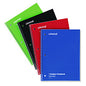 Universal Wirebound Notebook, 1-Subject, Wide/Legal Rule, Assorted Cover Colors, (70) 10.5 x 8 Sheets, 4/Pack (UNV66624)