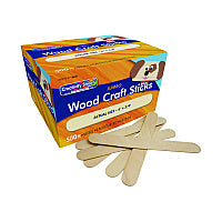 Creativity Street Natural Wood Craft Sticks, 6" x 0.75", Natural, 500/Box (377601)