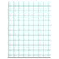 Ampad Quadrille Pads, Quadrille Rule (4 sq/in), 50 White (Standard 15 lb Bond) 8.5 x 11 Sheets (22030C)