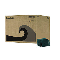 Boardwalk(R) Heavy-Duty Scour Pads, Green, 6" x 9", 15 Pads/Carton (BWK186)