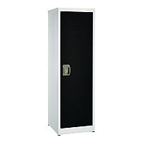 AdirOffice Steel Storage Locker, 1 Compartment, 15 x 15 x 48, Black (I62901BLK)