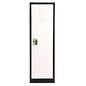 AdirOffice Steel Storage Locker, 1 Compartment, 15 x 15 x 48, Black Body/White Doors (I62901BW)
