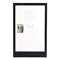 AdirOffice Steel Storage Locker, 1 Compartment, 15 x 15 x 24, Black Body/White Doors (I62902BW)