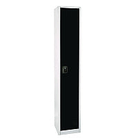 AdirOffice Steel Storage Locker, 1 Compartment, 12 x 12 x 72, Black (I629201BLK)