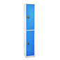 AdirOffice Steel Storage Locker, 2 Compartment, 12 x 12 x 72, Blue (I629202BLU)