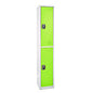 AdirOffice Steel Storage Locker, 2 Compartment, 12 x 12 x 72, Green (I629202GRN)