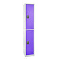 AdirOffice Steel Storage Locker, 2 Compartment, 12 x 12 x 72, Purple (I629202PUR)