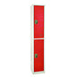AdirOffice Steel Storage Locker, 2 Compartment, 12 x 12 x 72, Red (I629202RED)