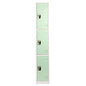 AdirOffice Steel Storage Locker, 3 Compartment, 12 x 12 x 72, Misty Green (I629203MGRN)