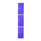 AdirOffice Steel Storage Locker, 3 Compartment, 12 x 12 x 72, Purple (I629203PUR)