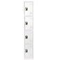AdirOffice Steel Storage Locker, 4 Compartment, 12 x 12 x 72, White (I629204WHI)