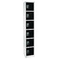 AdirOffice Steel Storage Locker, 6 Compartment, 12 x 12 x 72, Black (I629206BLK)