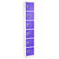 AdirOffice Steel Storage Locker, 6 Compartment, 12 x 12 x 72, Purple (I629206PUR)