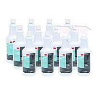 3M TB Quat Disinfectant Ready-to-Use Cleaner, 32 oz Bottle, 12 Bottles and 2 Spray Triggers/Carton (29612)