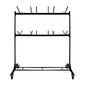 AdirOffice Steel Folding Chair Two-Tier Utility Cart, Metal, 1,000 lb Capacity, 33 x 65 x 68.5, Black (I69003)