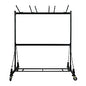 AdirOffice Folding Chair and Table Combo Cart, Metal, 600 lb Capacity, 33.7 x 65 x 67, Black (I69001)
