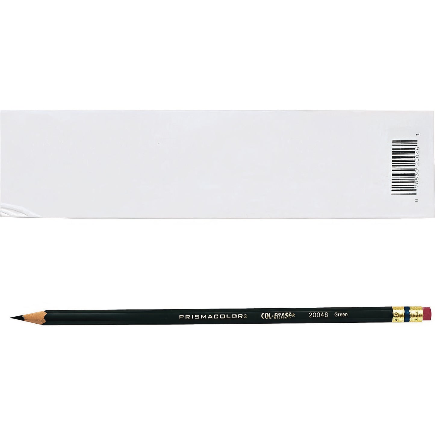 Prismacolor Col-Erase Pencil with Eraser, 0.7 mm, 2B (#1), Green Lead, Green Barrel, Dozen (20046)