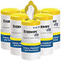 Tork Disinfectant Wipe Canisters, 1-Ply, 7 x 7, Lemon, White, 75 Sheets/Canister, 6/Carton (192820)