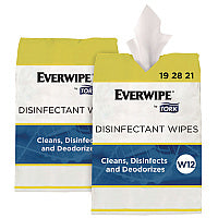 Tork Disinfectant Wipe Jumbo Rolls, 1-Ply, 8 x 6, Lemon, White, 800 Sheets, 2/Carton (192821)