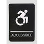 Ada Sign, Accessible, 6 X 9, Black Face, White Graphics