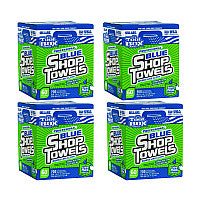 Sellars Absorbent Materials TOOLBOX Blue Shop Towels, 1-Ply, 10 x 12, Blue, 200 Sheets/Box, 4 Boxes/Carton (55202)