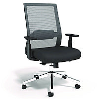 Alera Ashdale Ergonomic Fabric Swivel Task Chair, Supports Up to 275 lb, 18.15 to 21.89 Seat Height, Black Seat/Back, Black Base (ALEAD41BME17)