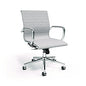 Alera Siskin Fabric Managers Chair, Supports Up to 275 lb, 16.93 to 20.67 Seat Height, Gray Seat, Gray Back, Chrome Base (ALESK4244)
