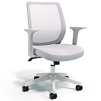 Alera Wessex Ergonomic Fabric Mesh Swivel Task Chair, Supports Up to 275 lb, 17.09 to 20.83 Seat Height, Gray Seat/Back, White Base (ALEWX42BME47)
