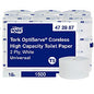 Tork(R) OptiServe High-Capacity Coreless Toilet Paper, 2-Ply, White, 1,500 Sheets, 18 Rolls/Carton (472887)