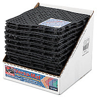 San Jamar Versa-Mat Bar-Shelf Liner, Plastic, 12w x 12d x 0.25h, Black, 24/Carton (VM5280BK)