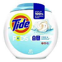 Tide Pods, Unscented, 81 Pods/Tub (91798EA)