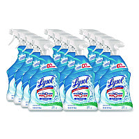 Lysol(R) Bathroom Cleaner with Hydrogen Peroxide, Cool Spring Breeze, 32 oz Trigger Spray Bottle, 12/Carton (99828CT)