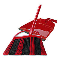 O-Cedar One Sweep Broom with Dustpan, 53.88" Handle, Red/Black/Gray (175073EA)
