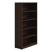 Alera Seville Bookcase, Five-Shelf, 36w x 14d x 65h, Mahogany (SVBC6536MY)