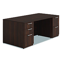 Alera Seville Series Double Pedestal Desk, 72" x 36" x 29", Mahogany (SVDP7236MY)