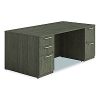Alera Seville Series Double Pedestal Desk, 72" x 36" x 29", Walnut (SVDP7236WA)