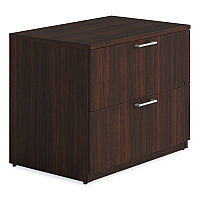 Alera Seville Series Lateral File Cabinet, 2 Legal-Size File Drawers, Mahogany, 36" x 24" x 29" (SVLF3624MY)