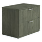 Alera Seville Series Lateral File Cabinet, 2 Legal-Size File Drawers, Walnut, 36" x 24" x 29" (SVLF3624WA)