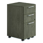 Alera Seville Series Mobile Pedestal, Left/Right, 3-Drawer: Box/Box/File, Legal, Walnut, 15" x 18" x 27" (SVMPBBFWA)