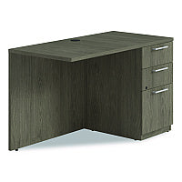Alera Seville Series Desk Return with Pedestal, Right, 48" x 24" x 29", Walnut (SVRRP4824WA)