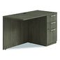 Alera Seville Series Desk Return with Pedestal, Right, 48" x 24" x 29", Walnut (SVRRP4824WA)