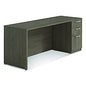 Alera Seville Series Credenza with Pedestal, Right Pedestal, 72w x 24d x 29h, Walnut (SVRSPC7224WA)