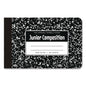 Roaring Spring Junior Composition Notebook, Wide/Legal Rule, Black Marble Cover, (60) 4.88 x 7.5 Sheets (77122)