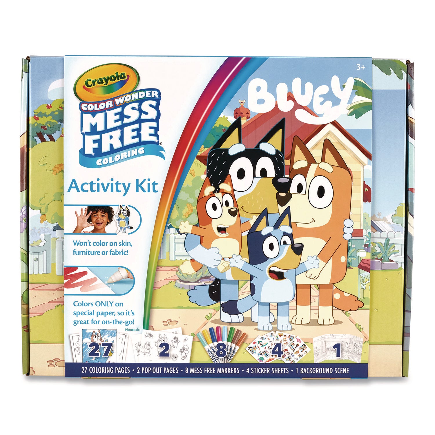 Crayola Bluey Color Wonder Activity Kit, Includes Eight Markers, Ages 3 and Up, 10 x 8 Sheets, 27 Pages (757161)