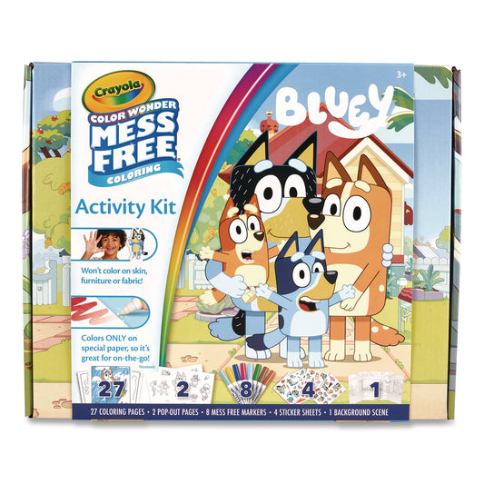 Crayola Bluey Color Wonder Activity Kit, Includes Eight Markers, Ages 3 and Up, 10 x 8 Sheets, 27 Pages (757161)