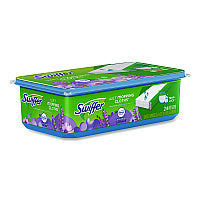 Swiffer Sweeper TRAP + LOCK Wet Mop Cloth, 8 x 10, White, Lavender Scent, 24/Pack (15846)