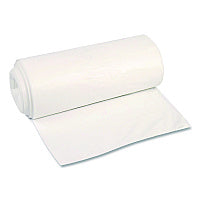 Boardwalk High-Density Can Liners, 45 gal, 22 mic, 40 x 48, Natural, Perforated Roll, 150/Carton (404822N)