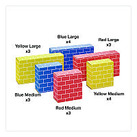 Bankers Box At Play Cardboard Building Block, 32-ECT Corrugated Board, Assorted, 20/Pack (1230802)