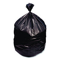 Heritage High-Density Waste Can Liners, 33 gal, 16 mic, 33 x 40, Black, Roll, 250/Carton (Z6640VKR01)