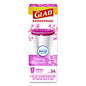Glad OdorShield Small Drawstring Trash Bags, 4 gal, Cherry Blossom Scent, 0.5 mil, 18" x 17", Pink, 34/Box (79274)